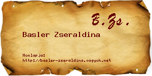 Basler Zseraldina névjegykártya